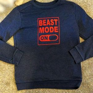 ⭐4/$16.Cat & Jack beast mode on sweatshirt M